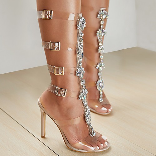 

Women's Heels Stiletto Heel Round Toe PU Spring & Summer Pink