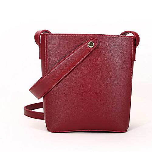 

Women's Zipper PU Crossbody Bag Solid Color Wine / Green / Black