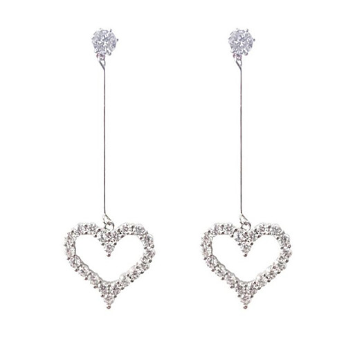 

Women's Drop Earrings Hollow Out Sweet Heart Stylish Earrings Jewelry White For Party Evening Gift 1 Pair