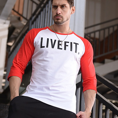 

Men's Daily T-shirt - Letter Red