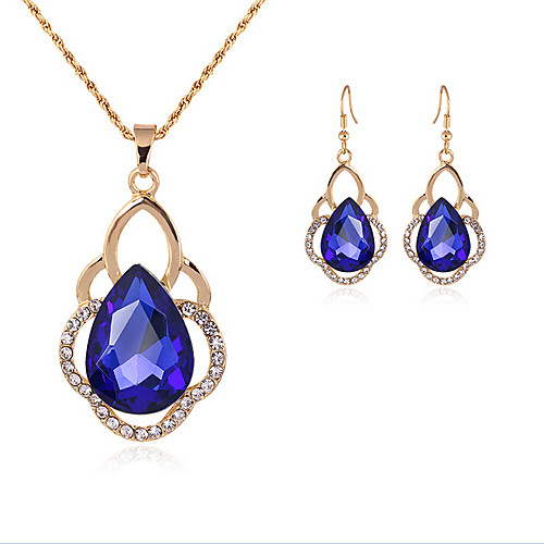 

Women's Jewelry Set Classic Flower Stylish Gold Plated Imitation Diamond Earrings Jewelry Gold For Party Evening Festival 1 set