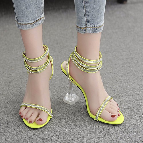 

Women's Heels Stiletto Heel Round Toe PU Spring & Summer Green / Black