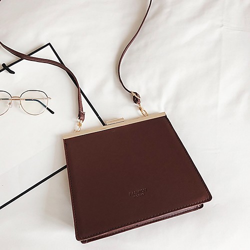 

Women's Zipper PU Crossbody Bag Solid Color Black / Brown / Dark Brown