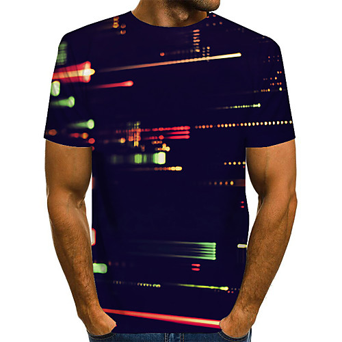 

Men's Daily Basic T-shirt - 3D Rainbow