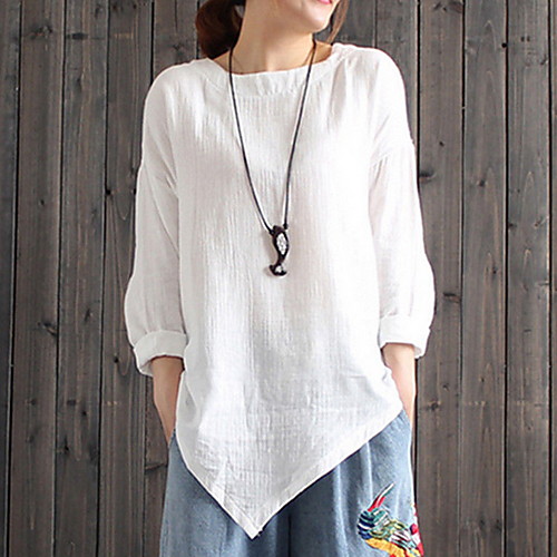 

Women's Daily Blouse - Solid Colored Red
