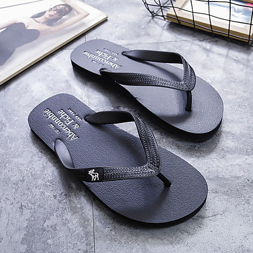 

Men's PVC Spring & Summer Casual Slippers & Flip-Flops Breathable Color Block Red / Khaki / Green