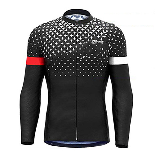 

Men's Long Sleeve Cycling Jersey 100% Polyester Black Stripes Bike Jersey Top Mountain Bike MTB Road Bike Cycling UV Resistant Breathable Quick Dry Sports Clothing Apparel / Stretchy / Race Fit