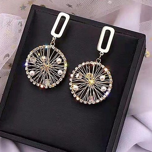 

Women's Drop Earrings Hollow Out Stylish Imitation Pearl Earrings Jewelry Gold For Date Festival 1 Pair