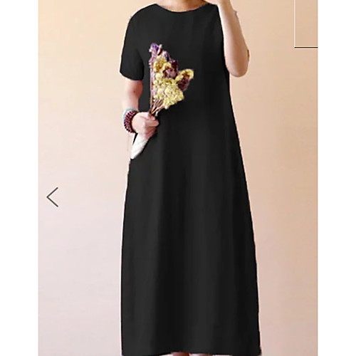 

Women's Wine Black Dress A Line Solid Color S M