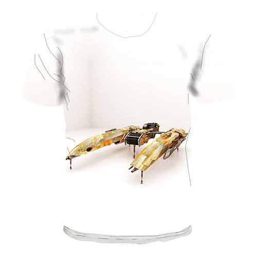 

Men's Club Weekend Street chic / Punk & Gothic T-shirt - Color Block / 3D / Machine Print White