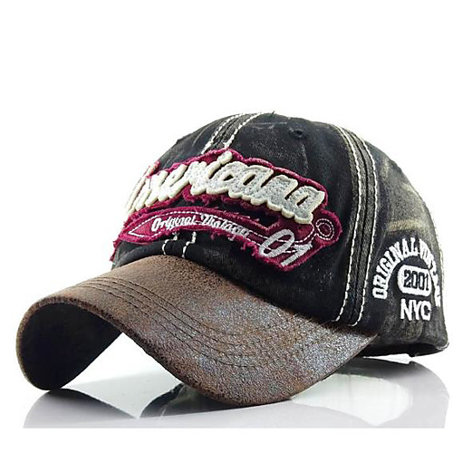 

Unisex Basic Polyester Baseball Cap-Floral Print Brown Black Navy Blue