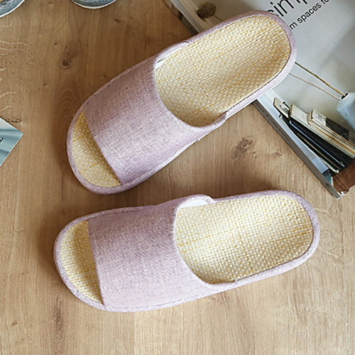 

Women's Slippers & Flip-Flops Flat Heel Open Toe Canvas Spring Purple / Pink