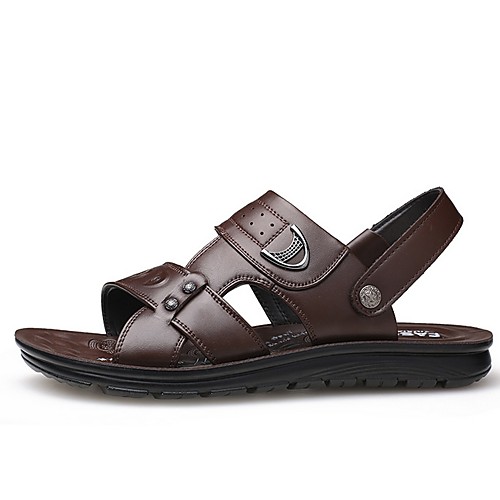 

Men's PU Summer Sandals Non-slipping Brown / Black