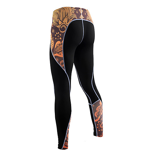 

Men's Women's High Waist Leggings Running Tights Compression Pants Sports Winter Underwear Leggings Bottoms Running Fitness Jogging Breathable Moisture Wicking Soft 3D Print Tiger Skin Purple Orange