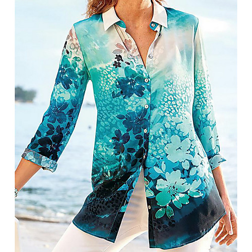 

Women's Daily Shirt - Floral Purple