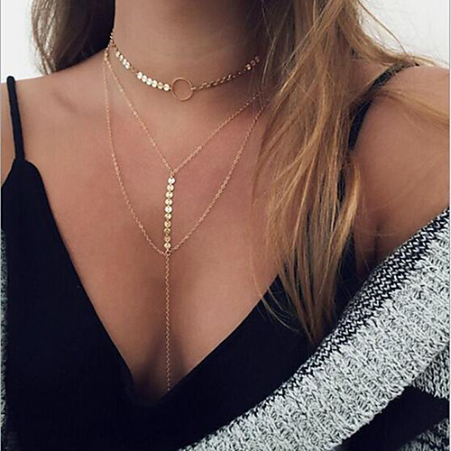 

Women's Necklace Friends European Romantic Casual / Sporty Sweet Chrome Gold Silver 50 cm Necklace Jewelry 1pc For Street Festival