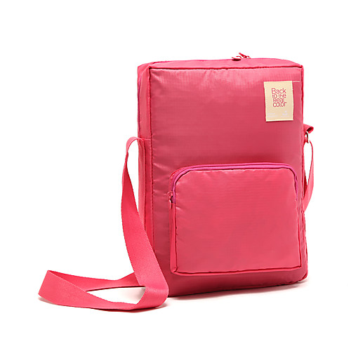 

Unisex Zipper Satin Crossbody Bag Solid Color Fuchsia / Army Green / Red