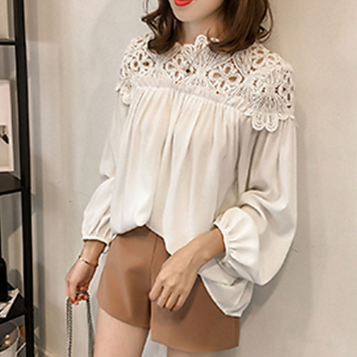 

Women's Daily Blouse - Solid Colored White