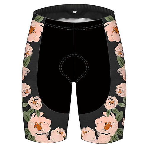 

21Grams Women's Cycling Shorts Bike Shorts Padded Shorts / Chamois Pants Breathable 3D Pad Quick Dry Sports Floral Botanical Black / Pink Mountain Bike MTB Road Bike Cycling Clothing Apparel Bike Wear