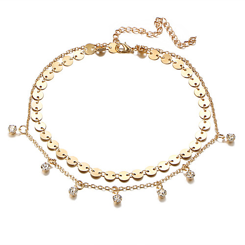 

Women's Choker Necklace Necklace Friends European Romantic Casual / Sporty Sweet Chrome Gold Silver 30 cm Necklace Jewelry 1pc For Street Festival