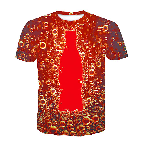 

Men's Party Club T-shirt - 3D / Beer Print Red