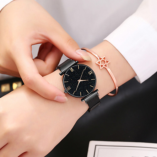 

Women's Quartz Watches Fashion Black Blue Purple Alloy Chinese Quartz Rose Gold Purple Blue Casual Watch Analog One Year Battery Life