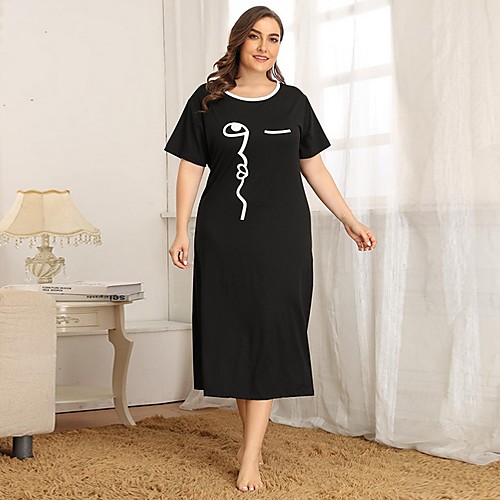 

Women's Chemises & Gowns Nightwear Black XL XXL XXXL