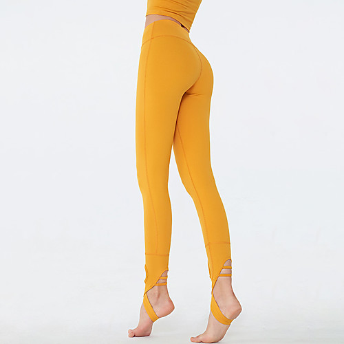 

Women's Sporty / Basic Legging - Solid Colored High Waist Wine Yellow Black S M L