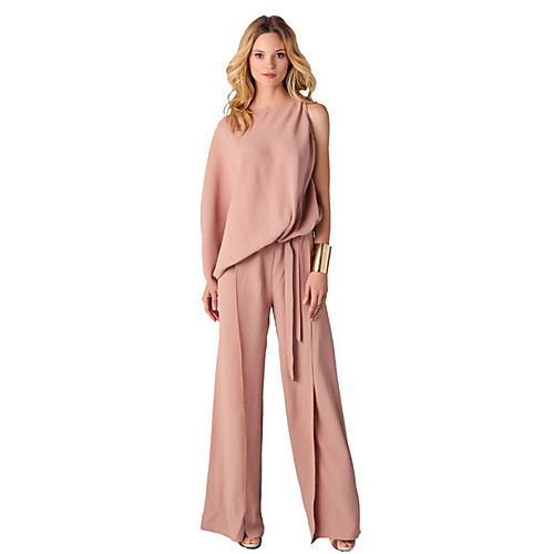 

Women's Basic Blushing Pink Jumpsuit Onesie, Solid Colored S M L