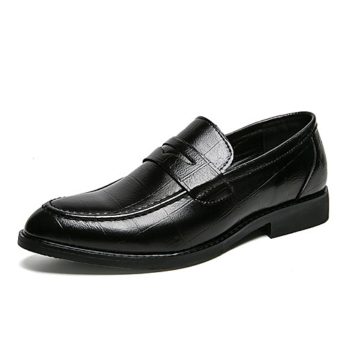 

Men's Nappa Leather Spring & Summer / Fall & Winter Casual / British Loafers & Slip-Ons Walking Shoes Brown / Black
