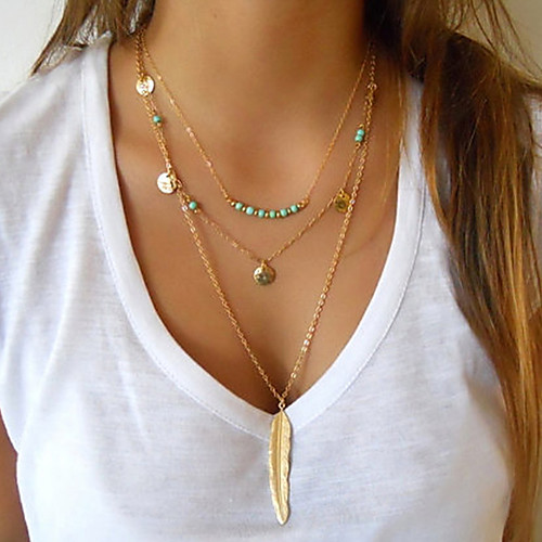 

Women's Necklace Friends European Romantic Casual / Sporty Sweet Chrome Gold Silver 60 cm Necklace Jewelry 1pc For Street Festival