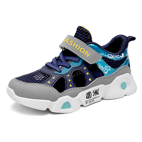 

Boys' Comfort Mesh Athletic Shoes Little Kids(4-7ys) / Big Kids(7years ) Running Shoes / Walking Shoes Blue / Gray Summer / Fall / Color Block / Slogan