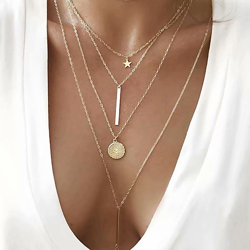 

Women's Necklace Friends European Romantic Casual / Sporty Sweet Chrome Gold 66 cm Necklace Jewelry 1pc For Street Festival