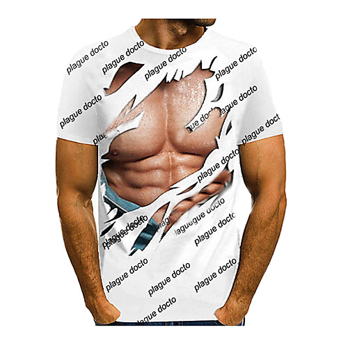 

Men's Daily T-shirt - Geometric White Plague Doctor