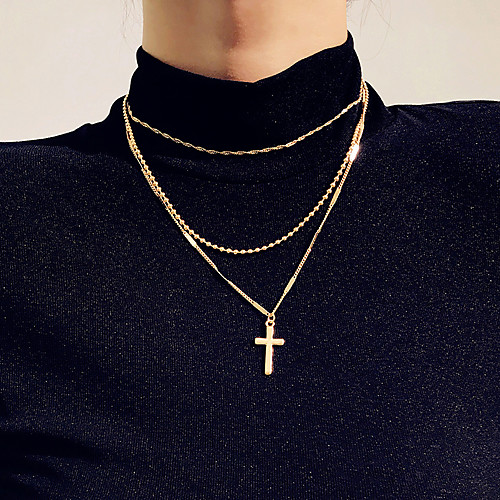 

Women's Necklace Friends European Romantic Casual / Sporty Sweet Chrome Gold Silver 50 cm Necklace Jewelry 1pc For Street Festival