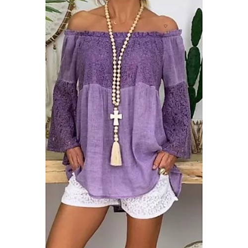 

Women's Daily Shirt - Solid Colored Purple