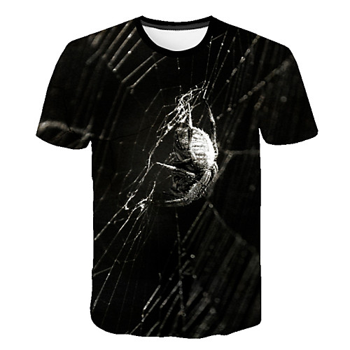 

Men's Daily Sports Street chic / Exaggerated T-shirt - Geometric / 3D / Animal Print Black
