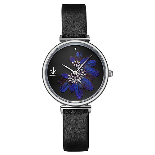 

Women's Quartz Watches Classic Fashion Genuine Leather Japanese Quartz Blue Black Water Resistant / Waterproof 30 m 1 pc Analog One Year Battery Life