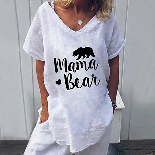 

Women's Daily T-shirt - Letter White