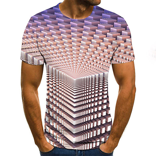 

Men's Daily Basic T-shirt - 3D Rainbow