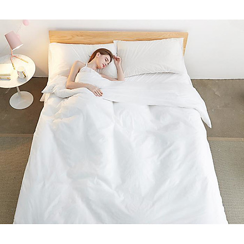 

Disposable Duvet Cover Sets for Travel/Hotel 3 Piece Antibacteria Natural Fiber Solid Colored White Quilt with TPU waterproof