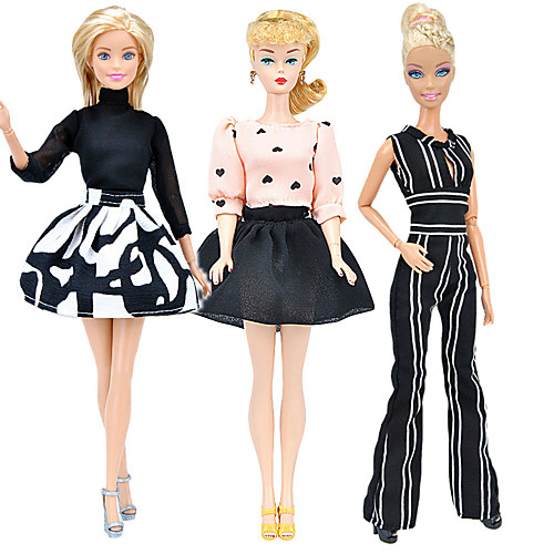 

Doll accessories Doll Clothes Doll Dress Simple Creative Kawaii Clothing Fabrics 3 pcs Children's All Toy Gift