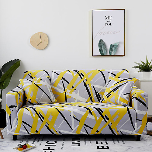 

2020 New Stylish Simplicity Print Sofa Cover Stretch Couch Slipcover Super Soft Fabric Retro Hot Sale Couch Cover (1 free pillowcase)