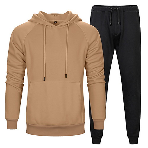 

Men's Basic Activewear Set - Solid Colored Khaki US32 / UK32 / EU40
