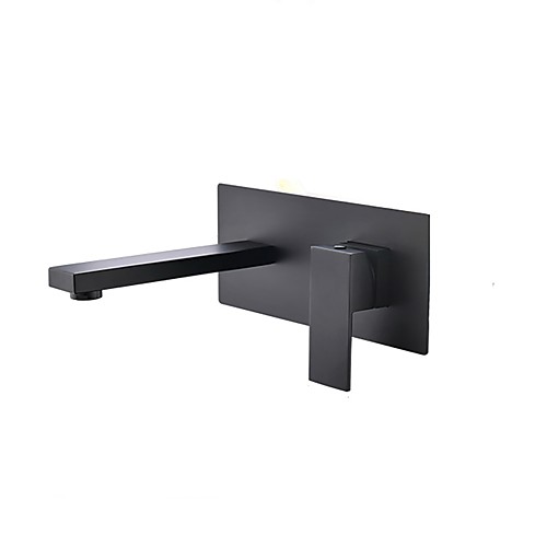 

Bathroom Sink Faucet - Wall Mount Painted Finishes Wall Mounted Single Handle Two HolesBath Taps