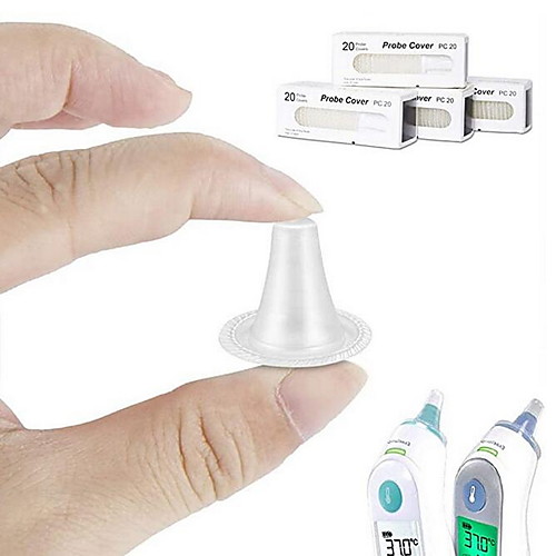 

20 Counts Ear Thermometer Probe Covers/Refill Caps/Lens Filters for All Braun ThermoScan Models and Other Types of Digital Thermometers Disposable Covers