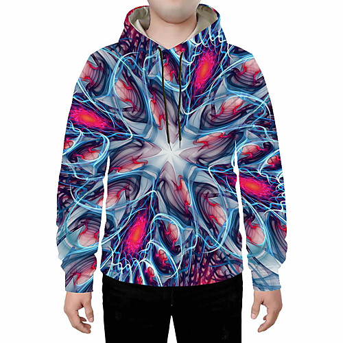 

Men's Casual / Basic Hoodie - Print / 3D Black US32 / UK32 / EU40