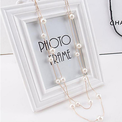 

Women's Necklace Friends European Romantic Casual / Sporty Sweet Chrome Gold Silver 195 cm Necklace Jewelry 1pc For Street Festival