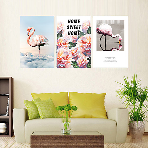 

3 Pieces Printing Decorative Painting Oil Painting Home Decorative Wall Art Picture Paint on Canvas Prints 40x60cmx3 Animals Floral