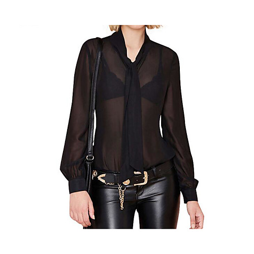 

Women's Daily Shirt - Solid Colored Black